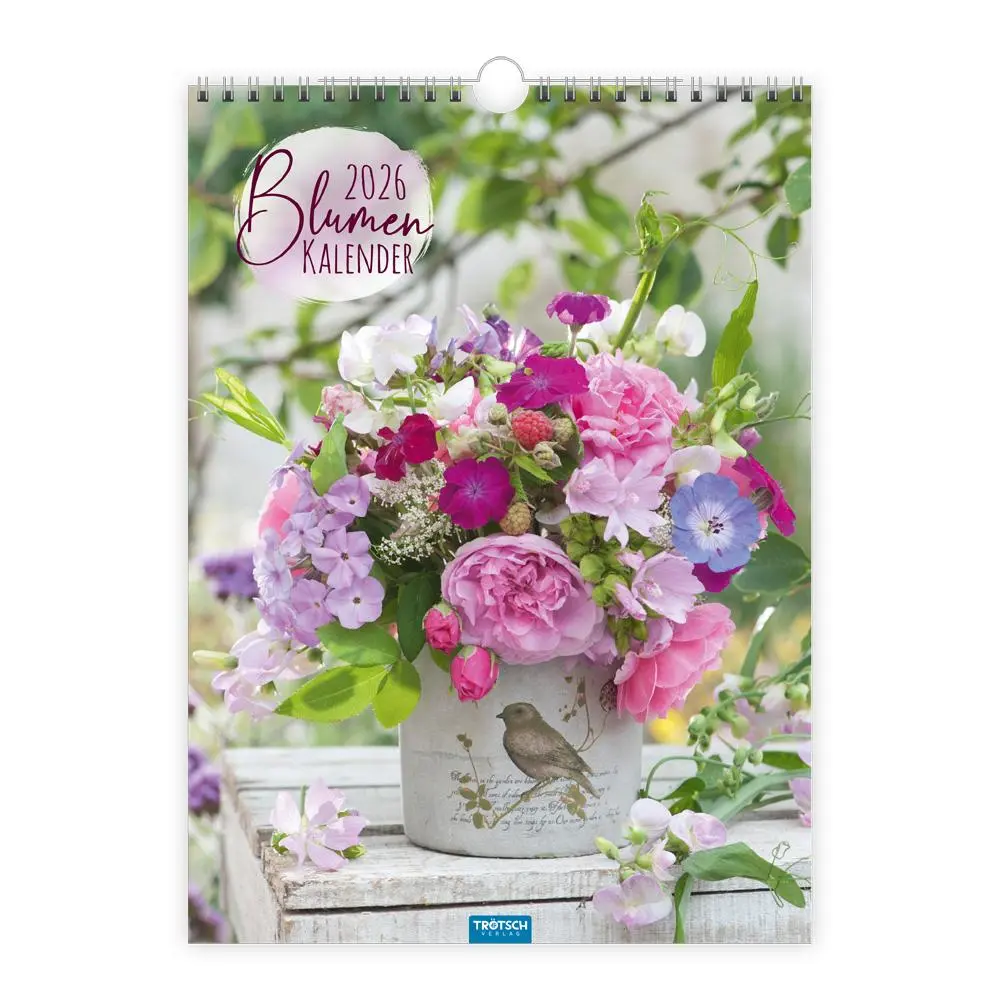 Cover: 9783988023872 | Trötsch Classickalender Blumenkalender 2026 | Wandkalender | KG | XXIV