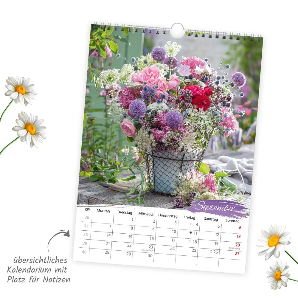 Bild: 9783988023872 | Trötsch Classickalender Blumenkalender 2026 | Wandkalender | KG | XXIV