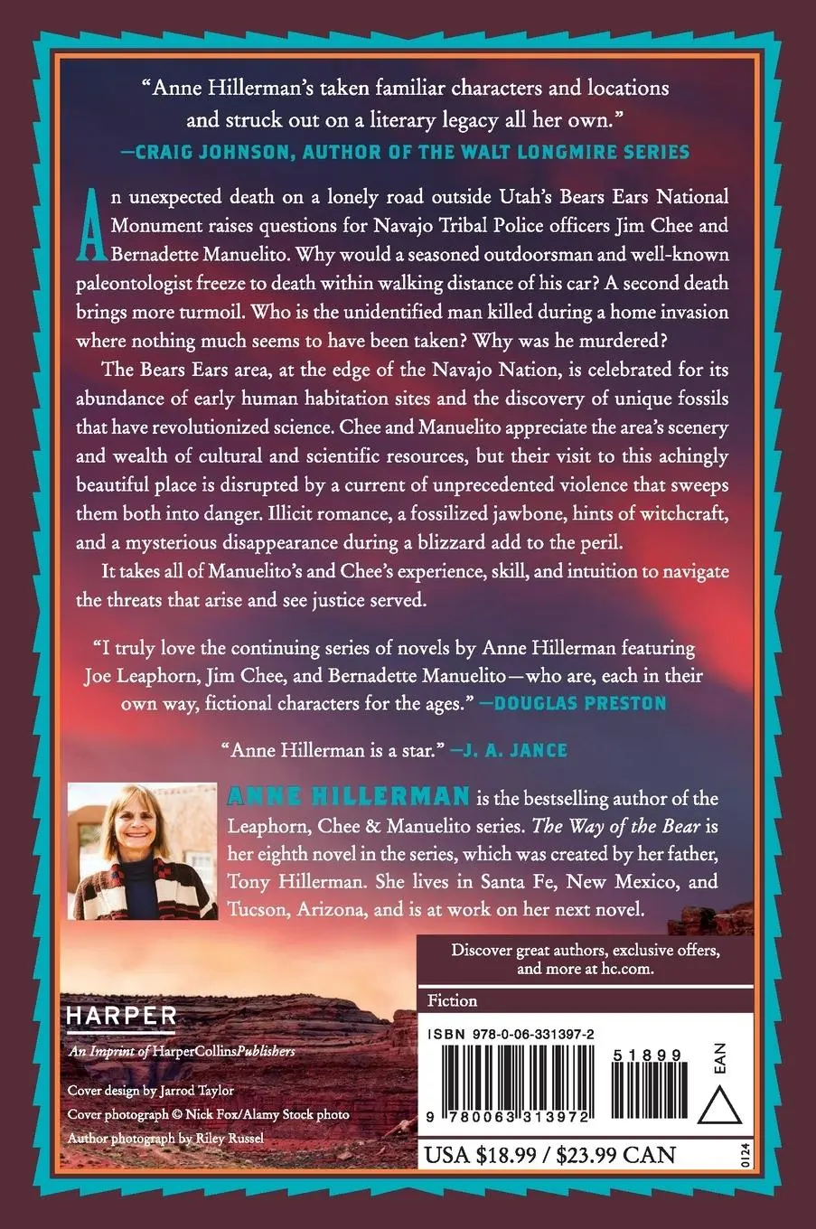 Rückseite: 9780063313972 | The Way of the Bear | Anne Hillerman | Taschenbuch | Englisch | 2024