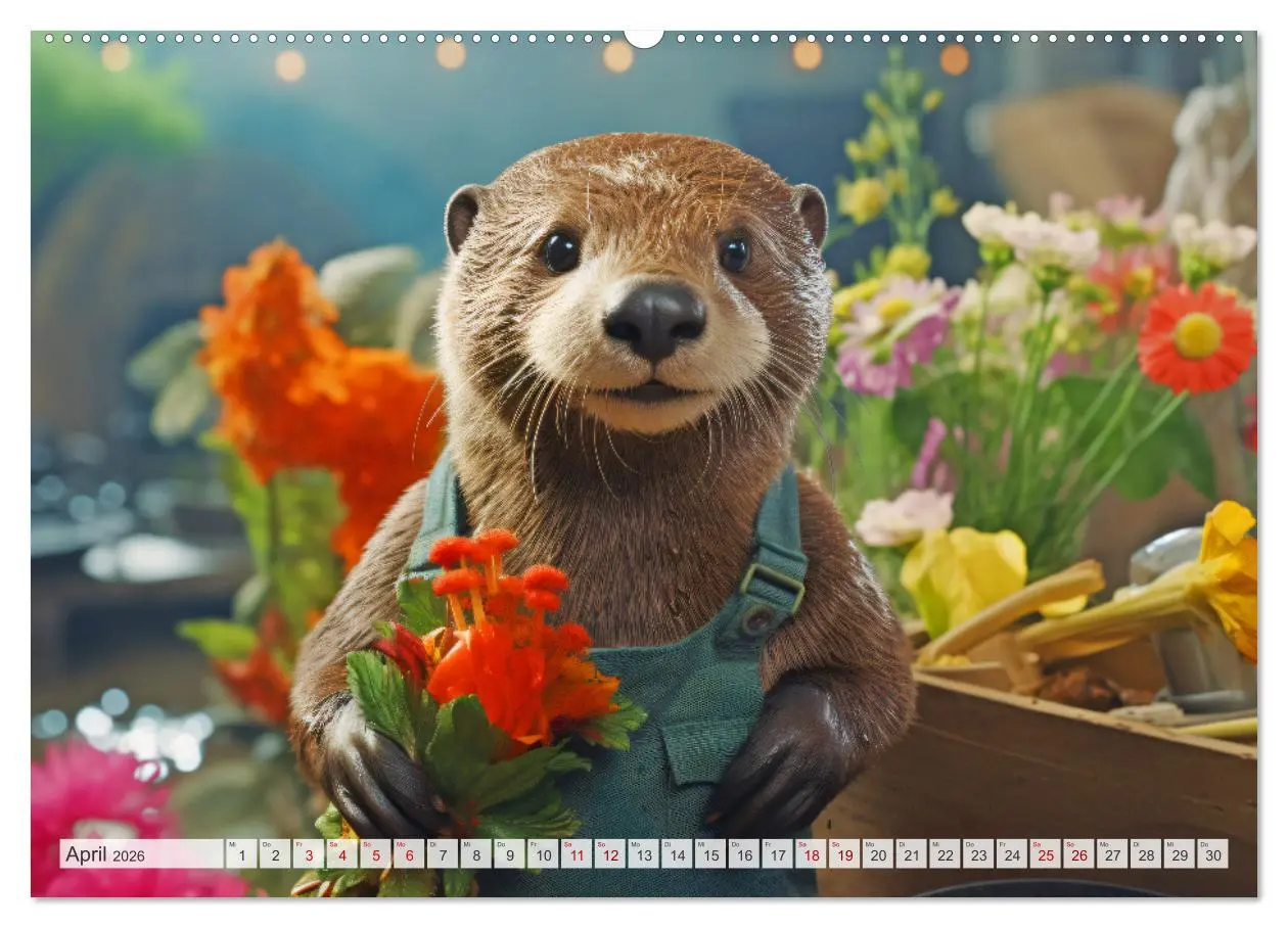 Bild: 9783457513972 | Otter bei der Arbeit (hochwertiger Premium Wandkalender 2026 DIN A2...