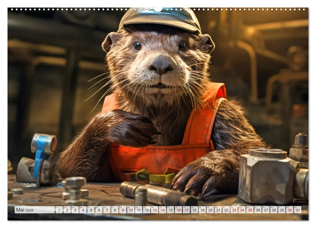 Bild: 9783457513972 | Otter bei der Arbeit (hochwertiger Premium Wandkalender 2026 DIN A2...