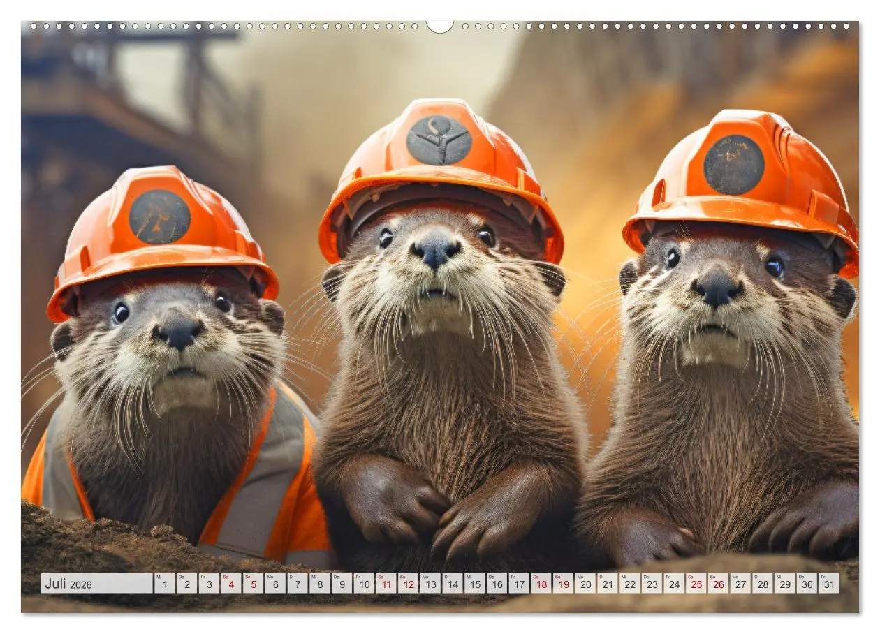 Bild: 9783457513972 | Otter bei der Arbeit (hochwertiger Premium Wandkalender 2026 DIN A2...