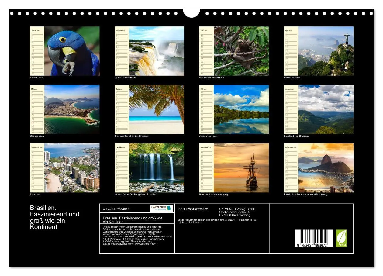 Bild: 9783457993972 | Brasilien. Faszinierend und groß wie ein Kontinent (Wandkalender...