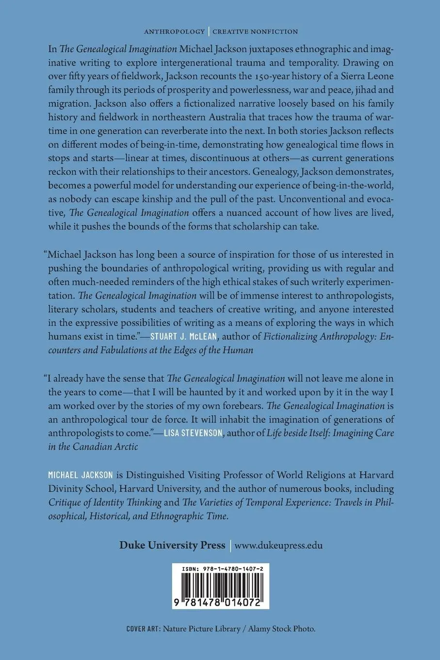 Rückseite: 9781478014072 | The Genealogical Imagination | Two Studies of Life over Time | Jackson