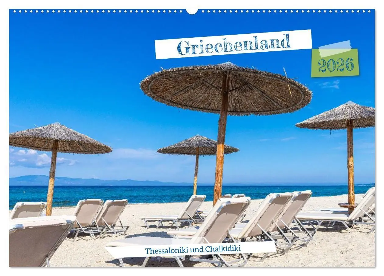 Cover: 9783516734072 | Griechenland - Thessaloniki und Chalkidiki (Wandkalender 2026 DIN...