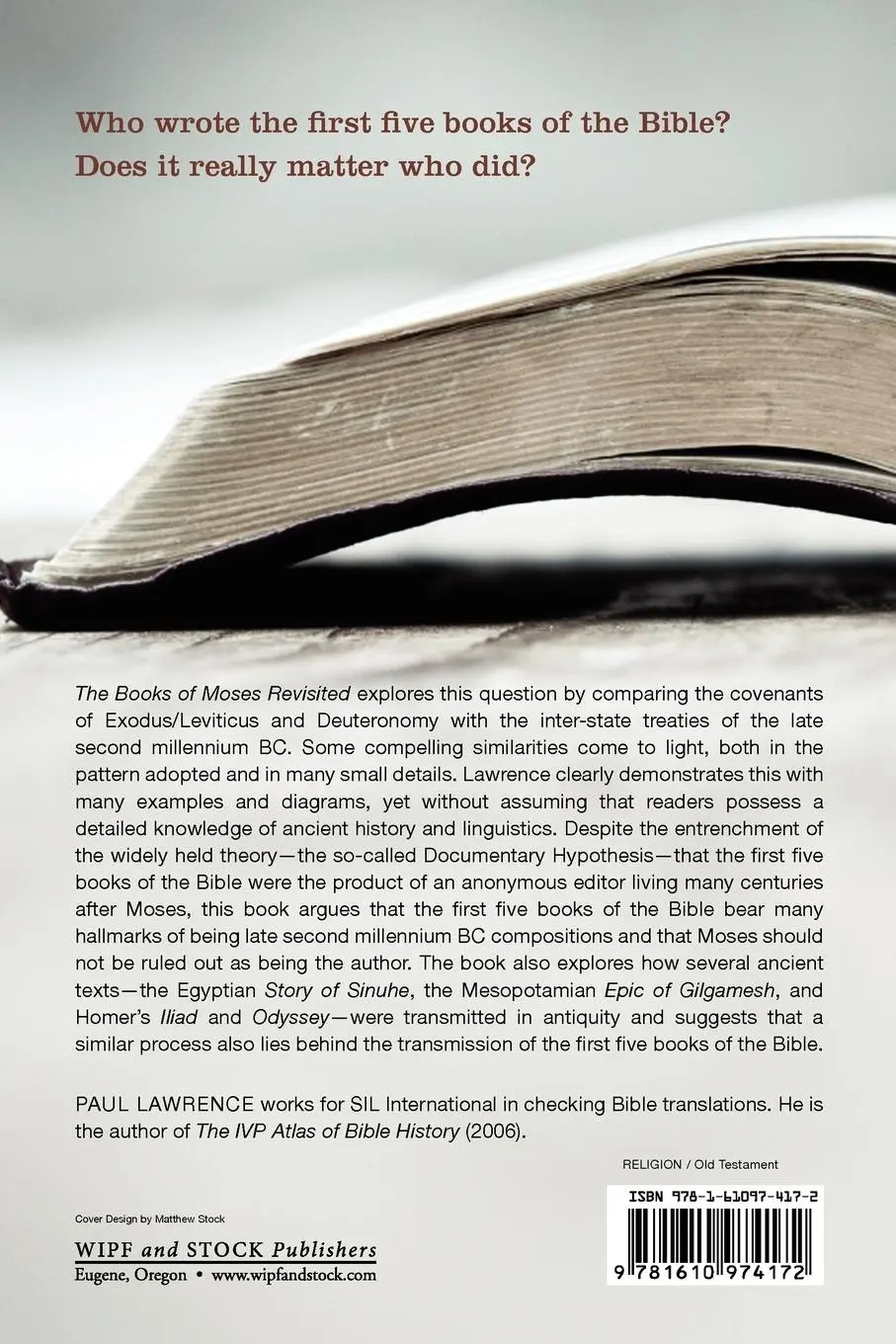 Rückseite: 9781610974172 | The Books of Moses Revisited | Paul J. N. Lawrence | Taschenbuch