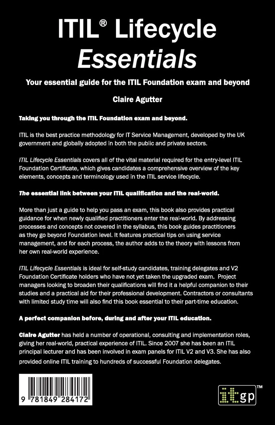 Rückseite: 9781849284172 | ITIL Lifecycle Essentials | It Governance (u. a.) | Taschenbuch | 2013