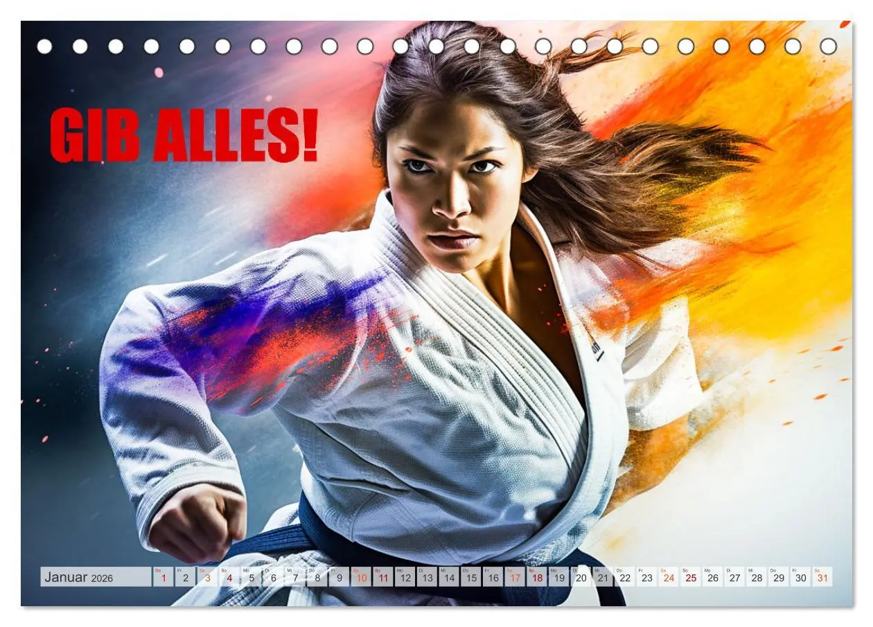 Bild: 9783457494172 | Judo und Motivation (Tischkalender 2026 DIN A5 quer), CALVENDO...