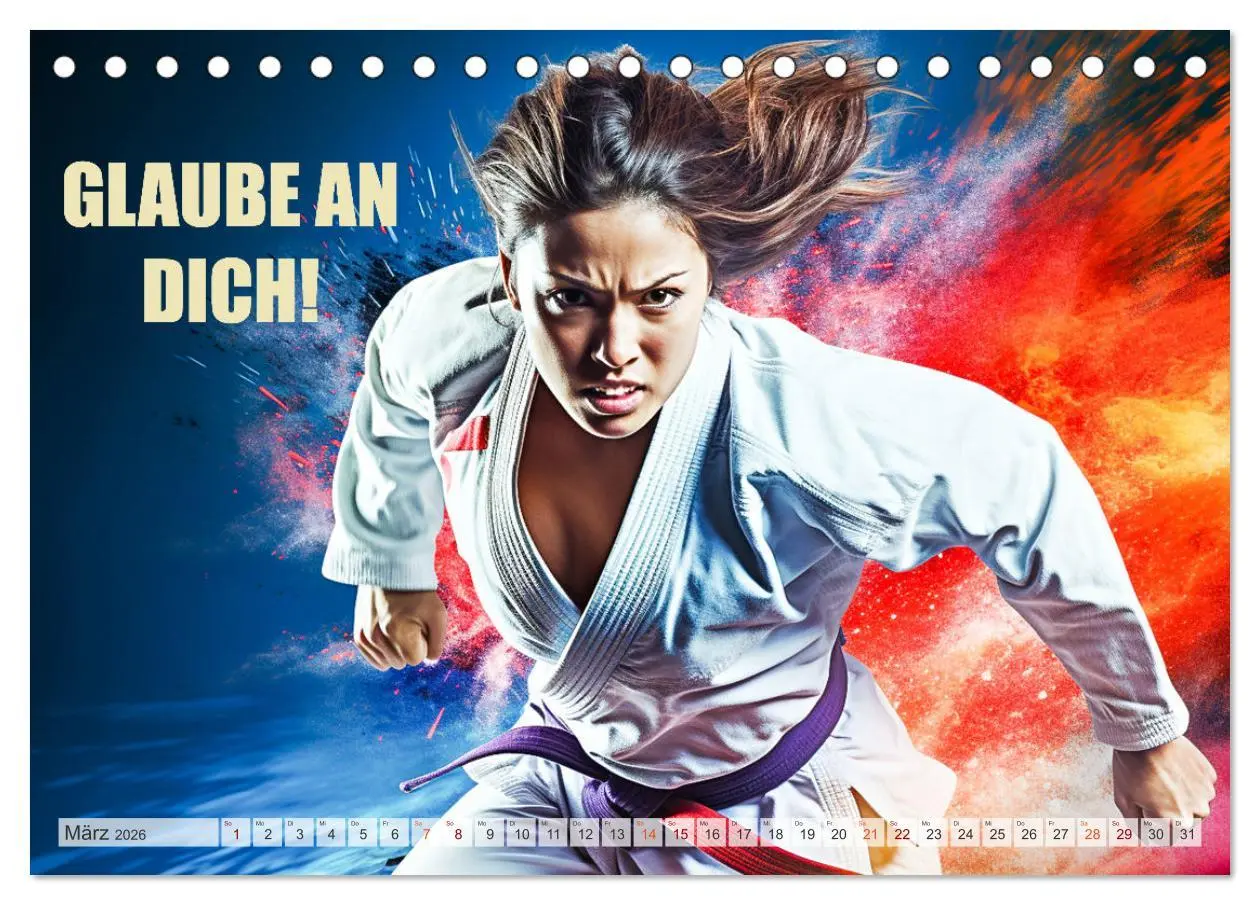 Bild: 9783457494172 | Judo und Motivation (Tischkalender 2026 DIN A5 quer), CALVENDO...