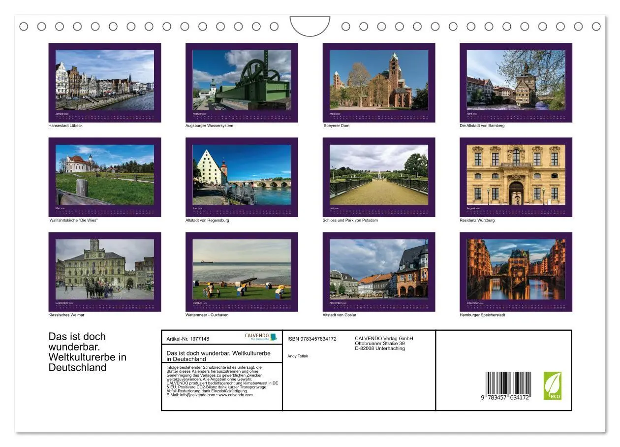 Bild: 9783457634172 | Das ist doch wunderbar. Weltkulturerbe in Deutschland (Wandkalender...