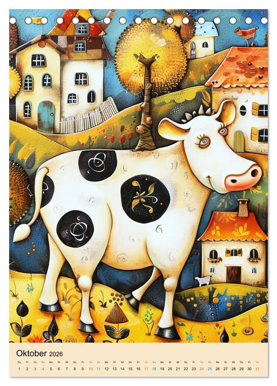 Bild: 9783516274172 | Bunte naive reise (Tischkalender 2026 DIN A5 hoch), CALVENDO...