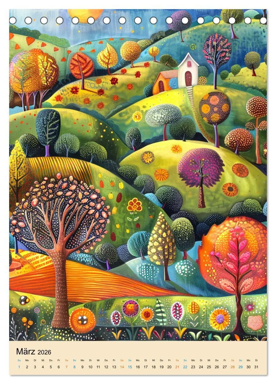 Bild: 9783516274172 | Bunte naive reise (Tischkalender 2026 DIN A5 hoch), CALVENDO...