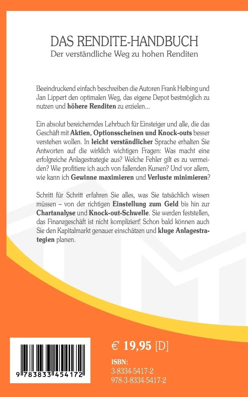 Rückseite: 9783833454172 | Das Rendite-Handbuch | Der verständliche Weg zu hohen Renditen | Buch