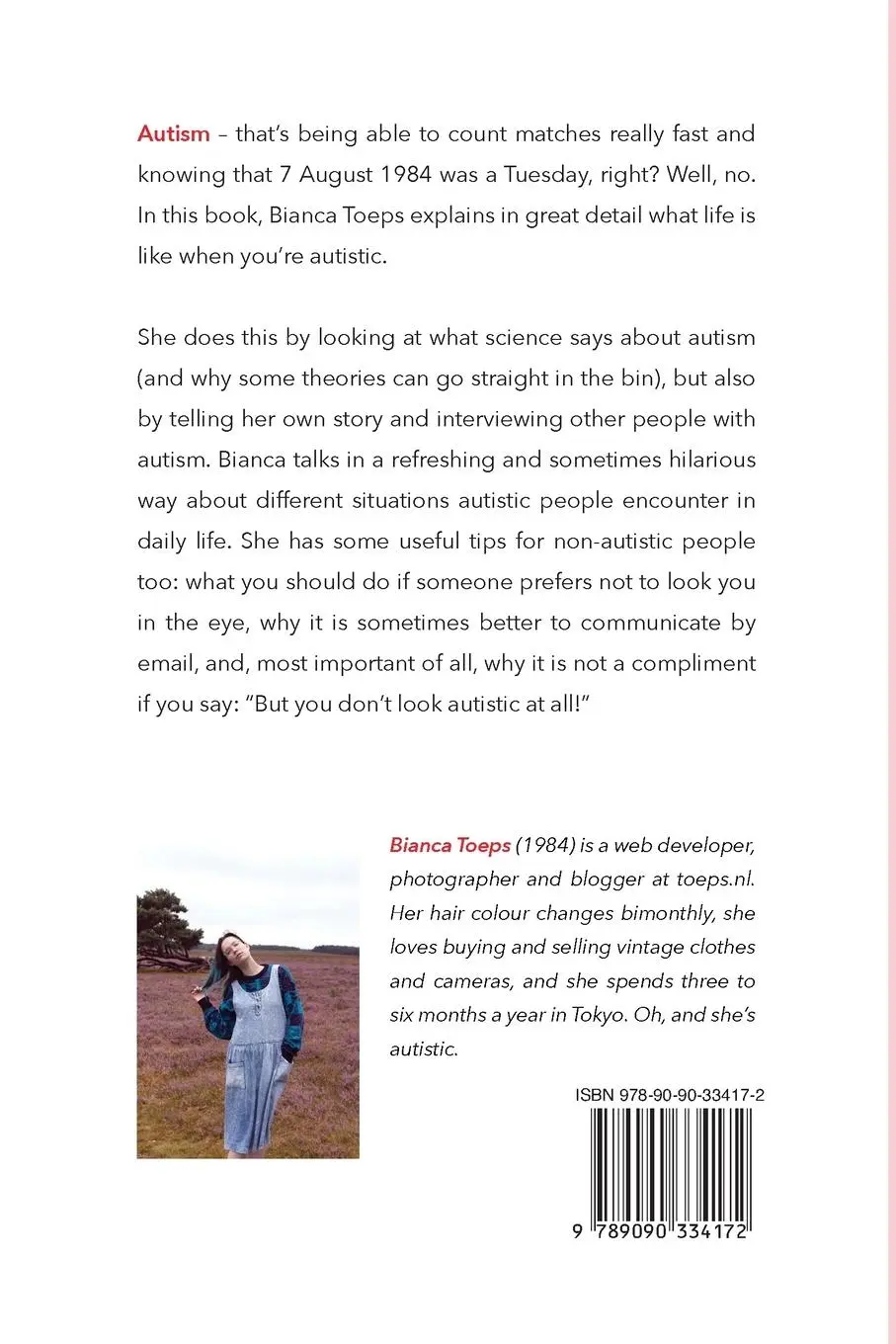 Rückseite: 9789090334172 | But you don't look autistic at all | Bianca Toeps | Taschenbuch | 2020