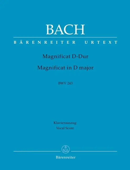 Cover: 9790006464272 | Magnificat D-Dur BWV 243, Klavierauszug | Johann Sebastian Bach | 2006