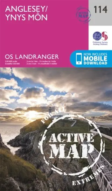 Cover: 9780319474372 | Anglesey | Ordnance Survey | (Land-)Karte | OS Landranger Active Map