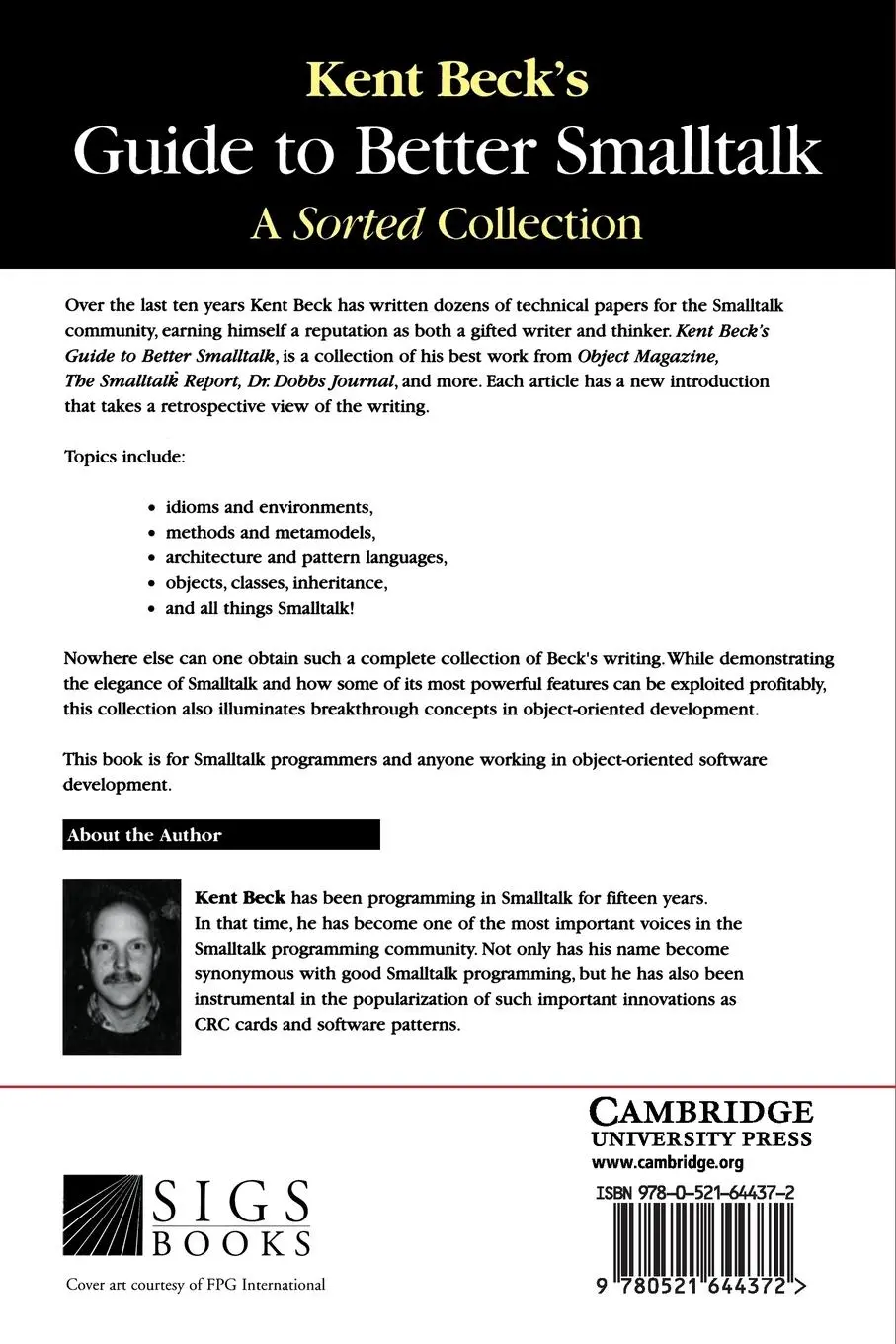 Rückseite: 9780521644372 | Kent Beck's Guide to Better Smalltalk | Kent Beck | Taschenbuch | 2015