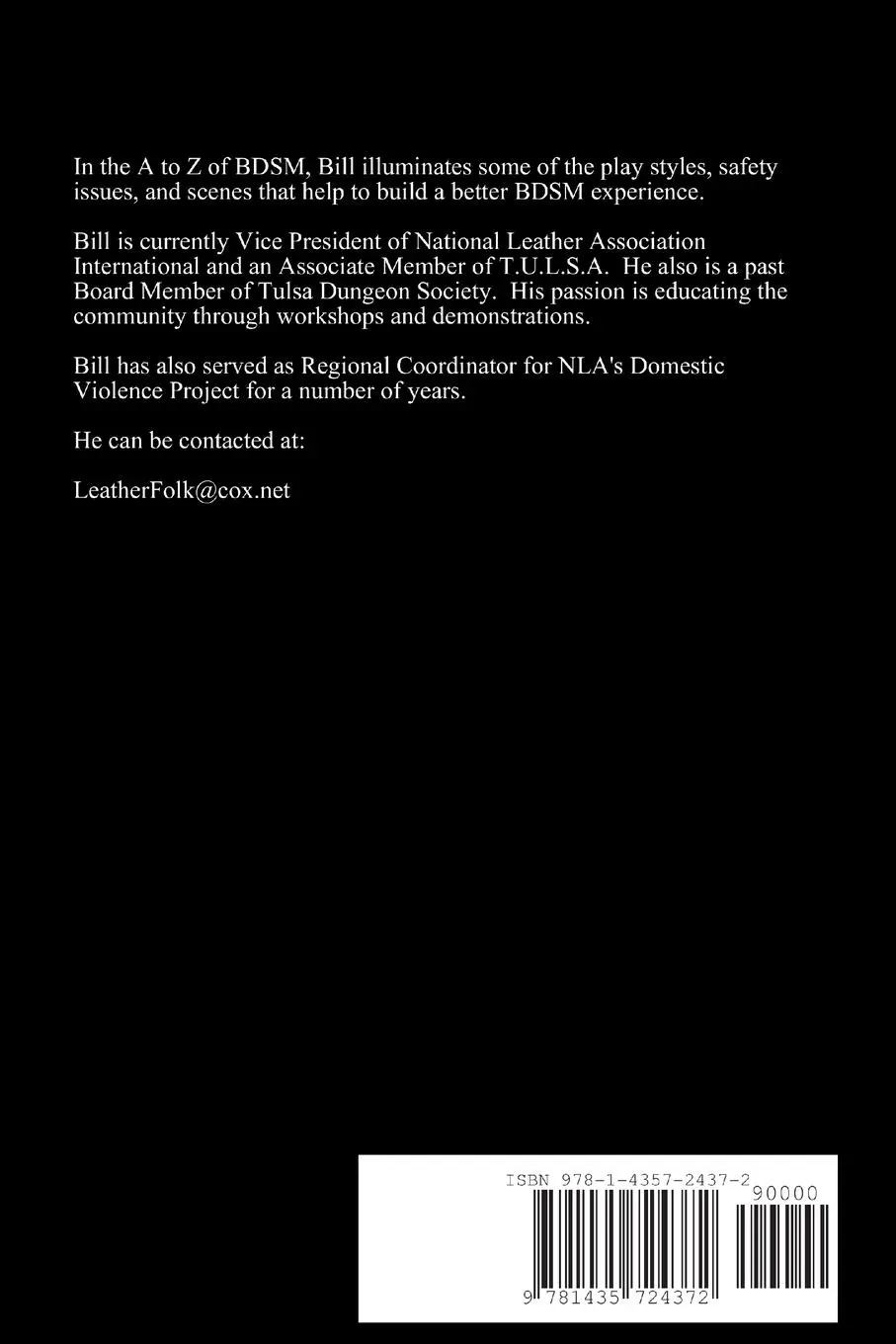 Rückseite: 9781435724372 | A to Z Of BDSM | Bill Reed | Taschenbuch | Kartoniert / Broschiert