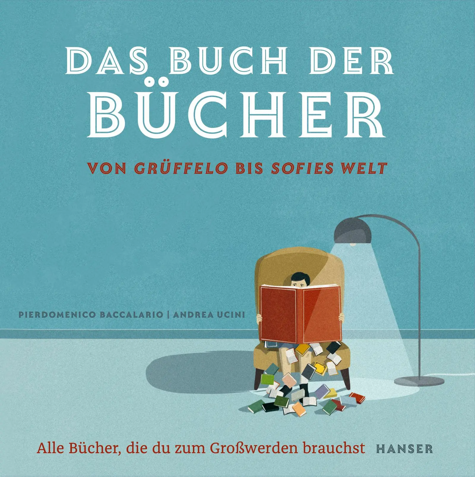 Cover: 9783446274372 | Das Buch der Bücher - von Grüffelo bis Sofies Welt | Baccalario | Buch