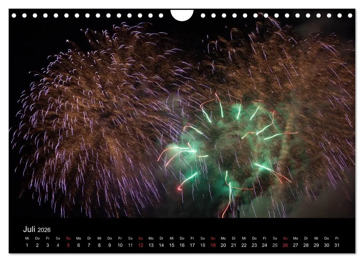 Bild: 9783516184372 | Feuerwerk (Wandkalender 2026 DIN A4 quer), CALVENDO Monatskalender