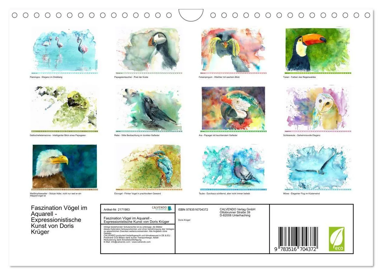Bild: 9783516704372 | Faszination Vögel im Aquarell - Expressionistische Kunst von Doris...