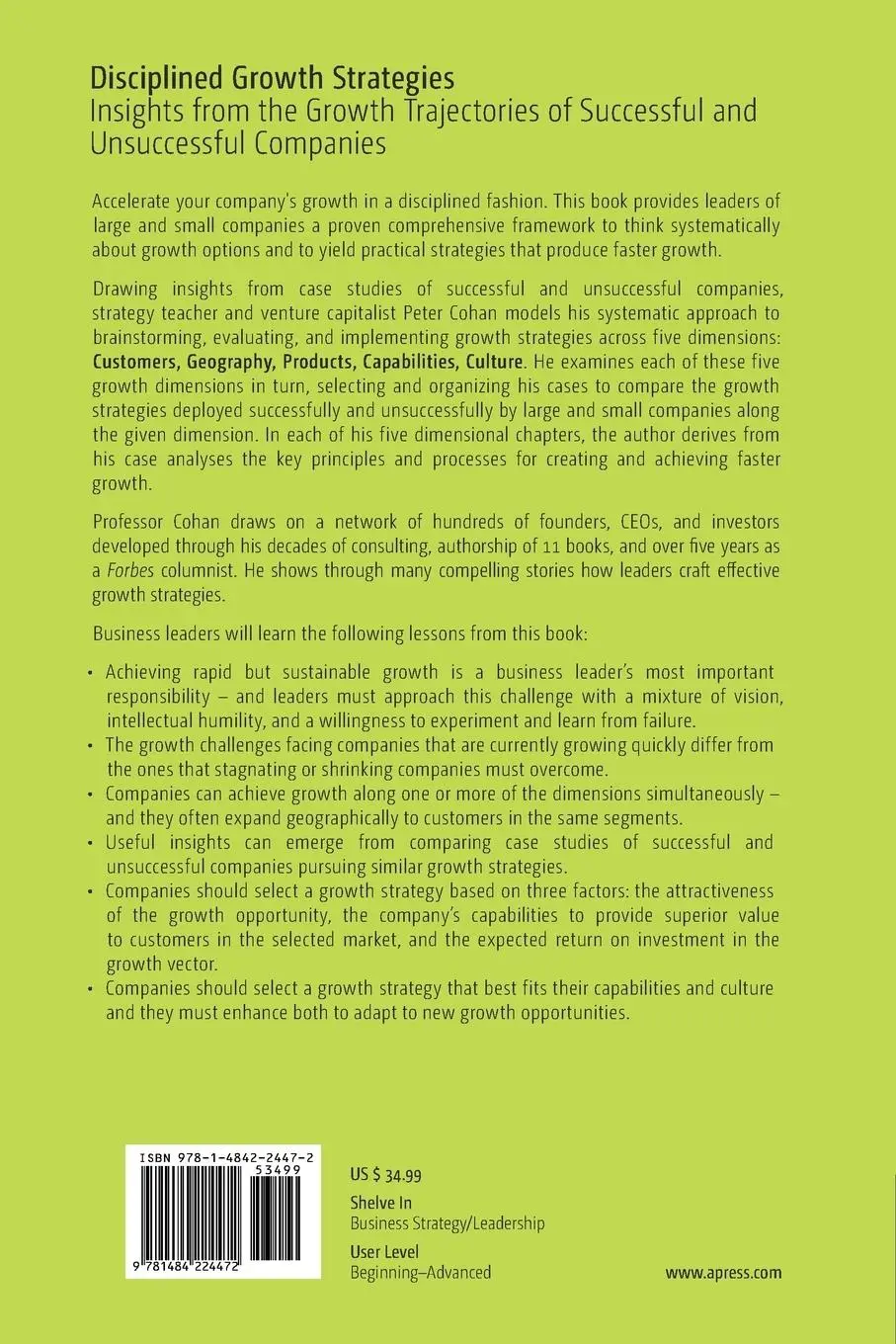Rückseite: 9781484224472 | Disciplined Growth Strategies | Peter S. Cohan | Taschenbuch | xv