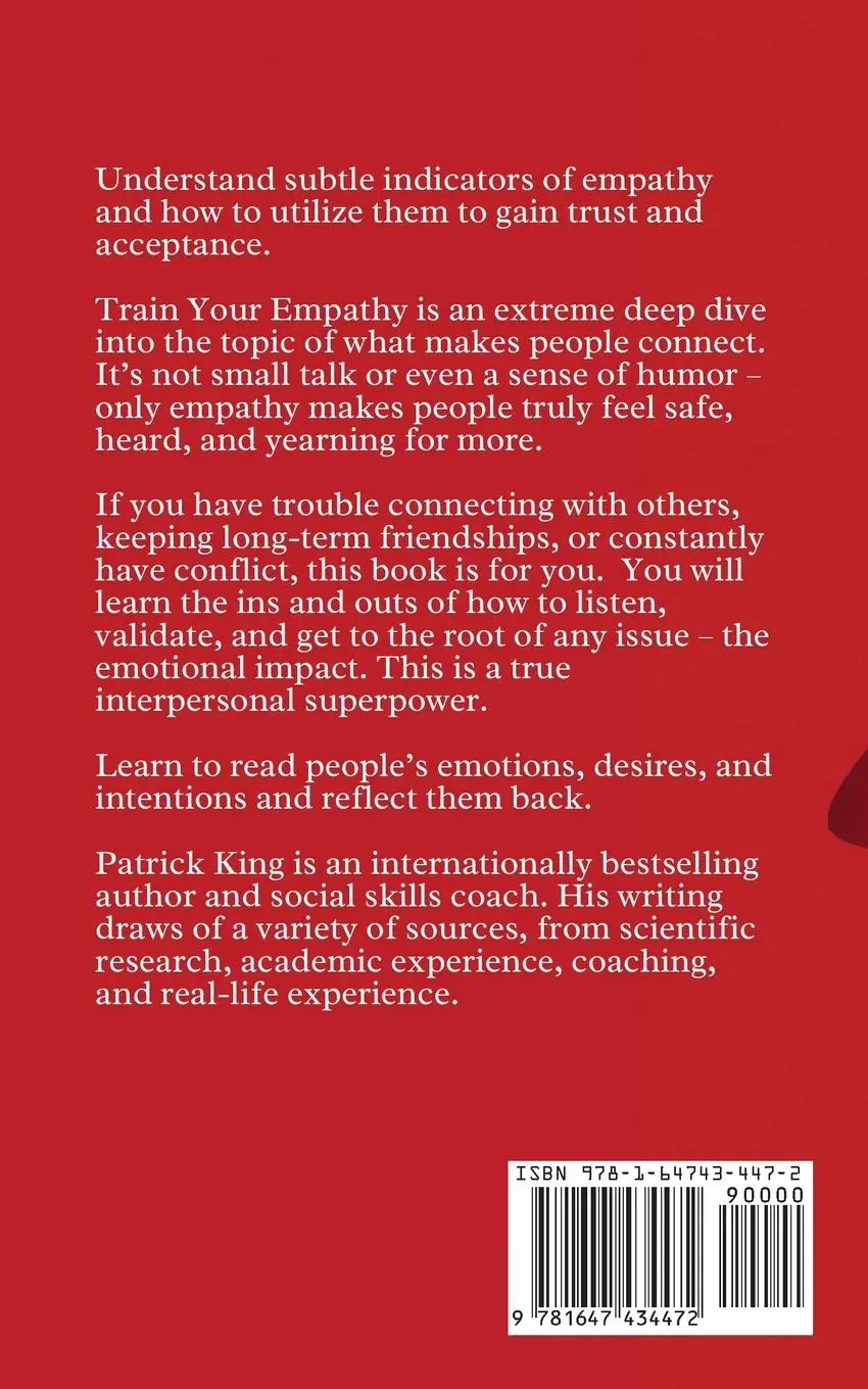 Rückseite: 9781647434472 | Train Your Empathy | Patrick King | Taschenbuch | Englisch | 2023