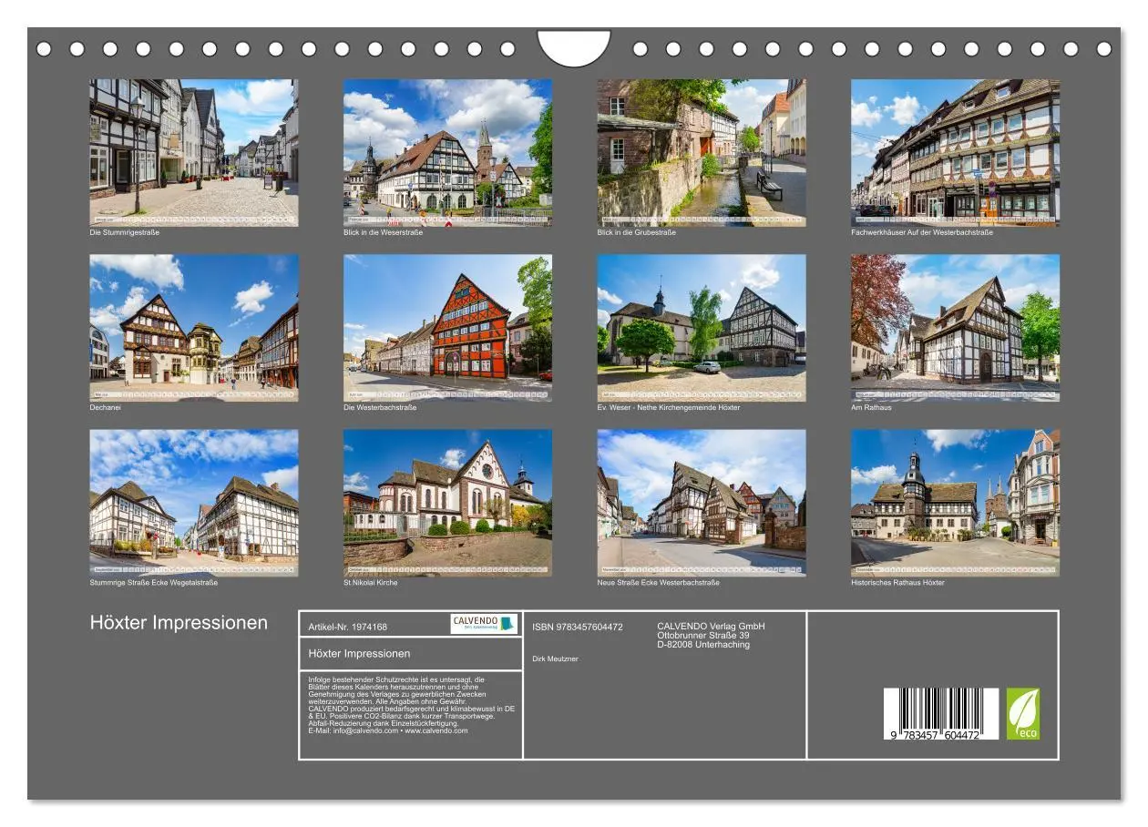 Bild: 9783457604472 | Höxter Impressionen (Wandkalender 2026 DIN A4 quer), CALVENDO...