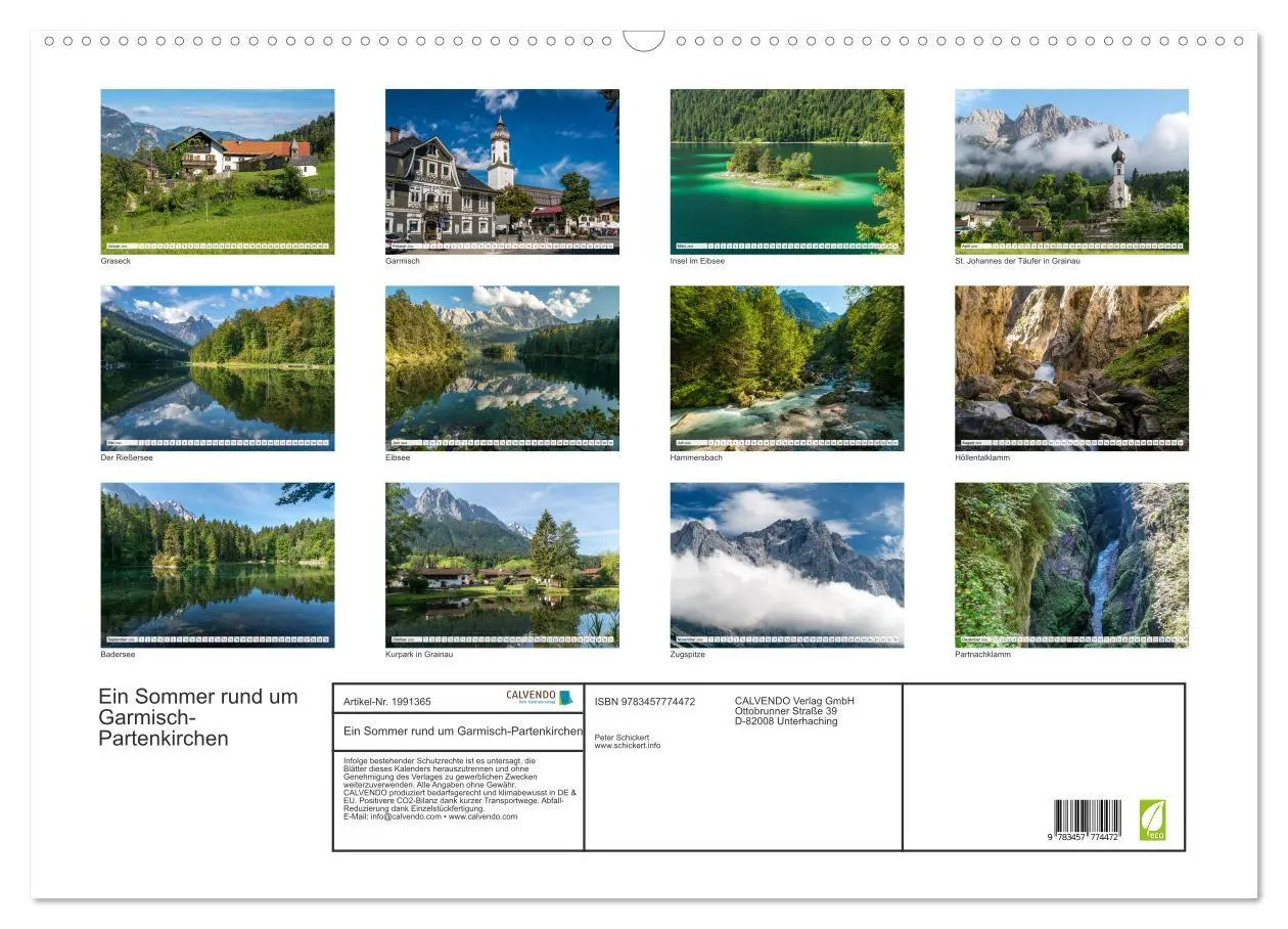 Bild: 9783457774472 | Ein Sommer rund um Garmisch-Partenkirchen (Wandkalender 2026 DIN A2...