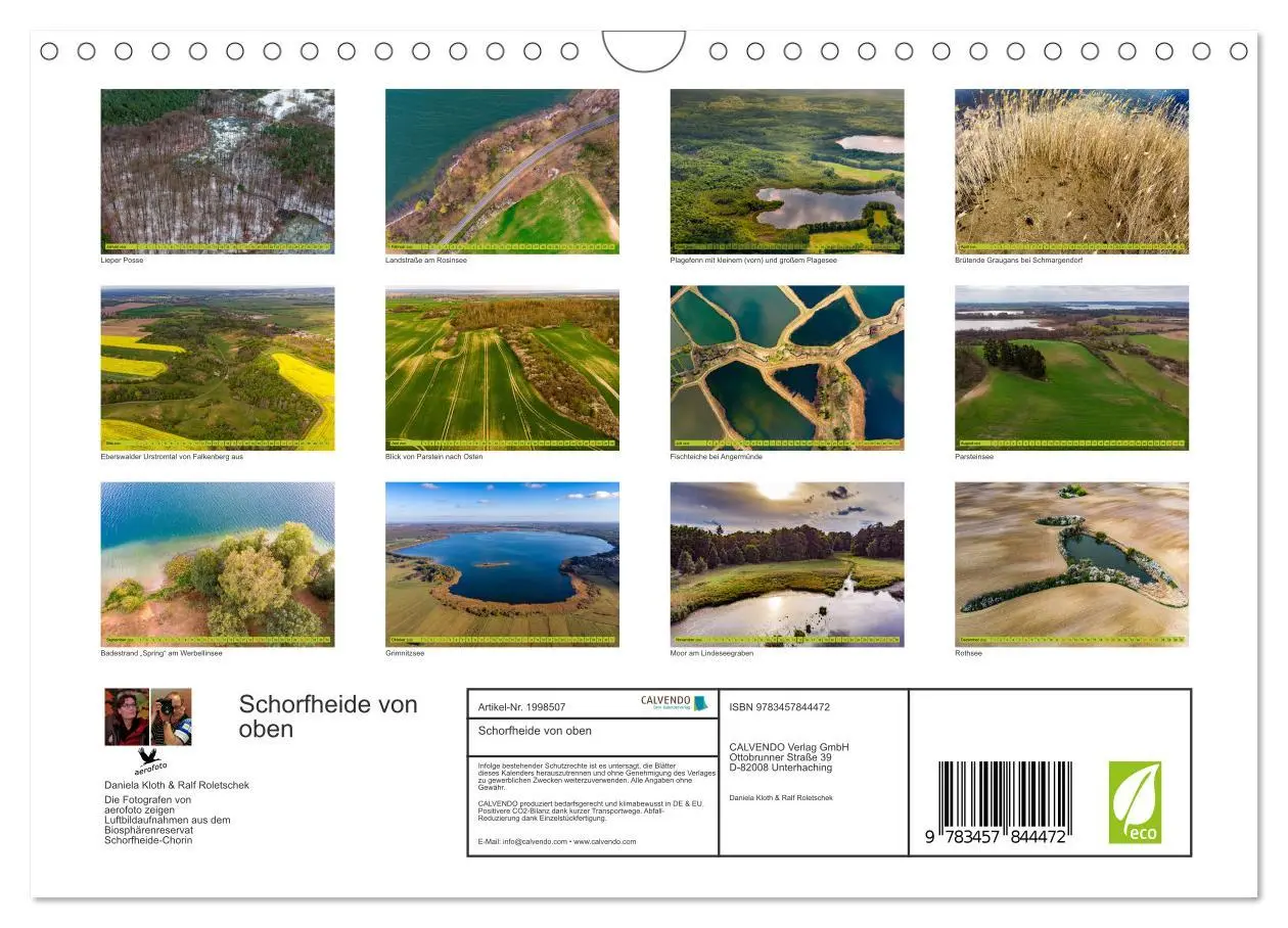 Bild: 9783457844472 | Schorfheide von oben (Wandkalender 2026 DIN A4 quer), CALVENDO...
