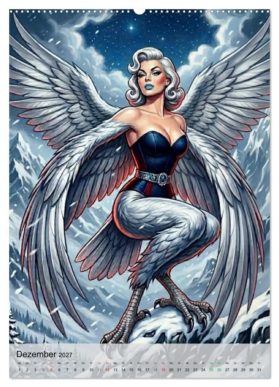 Bild: 9783516794472 | Monster-Girls (hochwertiger Premium Wandkalender 2027 DIN A2 hoch),...