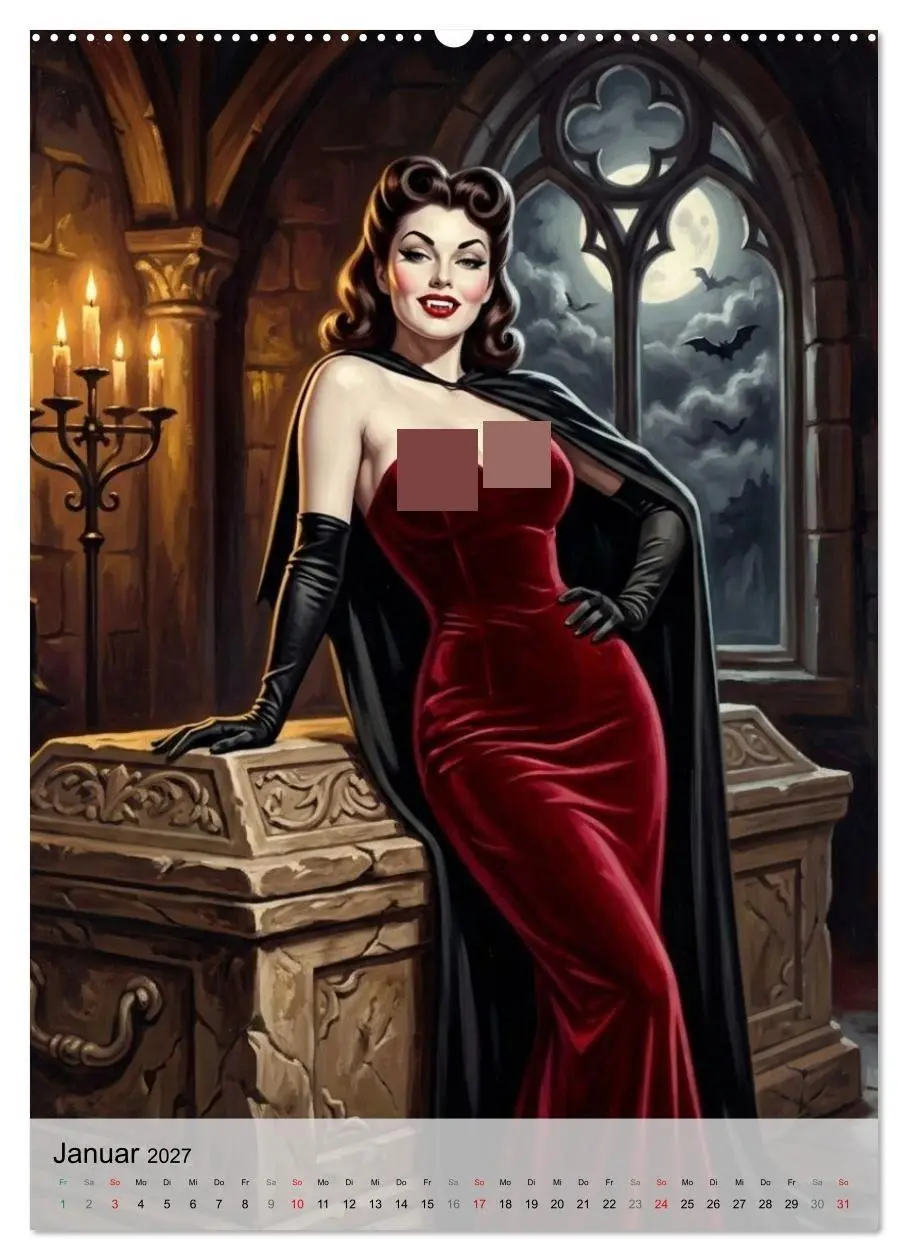 Bild: 9783516794472 | Monster-Girls (hochwertiger Premium Wandkalender 2027 DIN A2 hoch),...