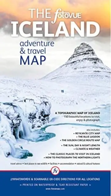 Cover: 9781916014572 | The fotoVUE Iceland Adventure and Travel Map | James Rushforth | 2021