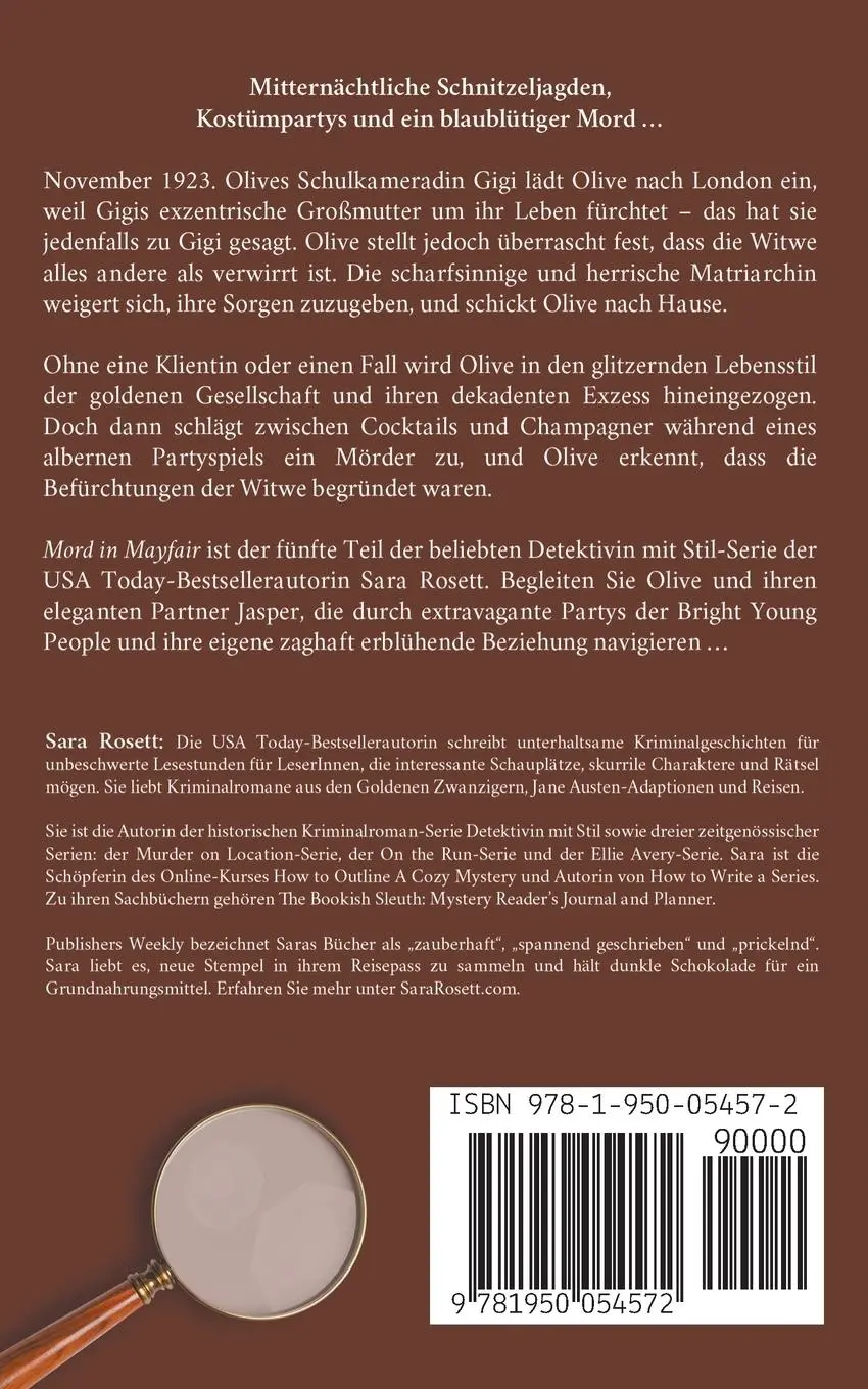 Rückseite: 9781950054572 | Mord in Mayfair | Sara Rosett | Taschenbuch | Detektivin Mit Stil