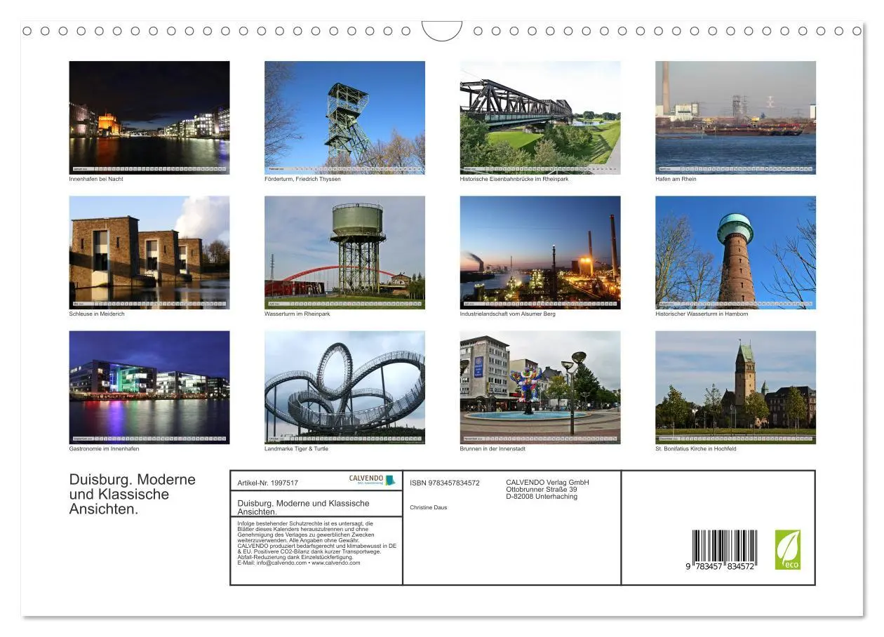 Bild: 9783457834572 | Duisburg. Moderne und Klassische Ansichten. (Wandkalender 2026 DIN...