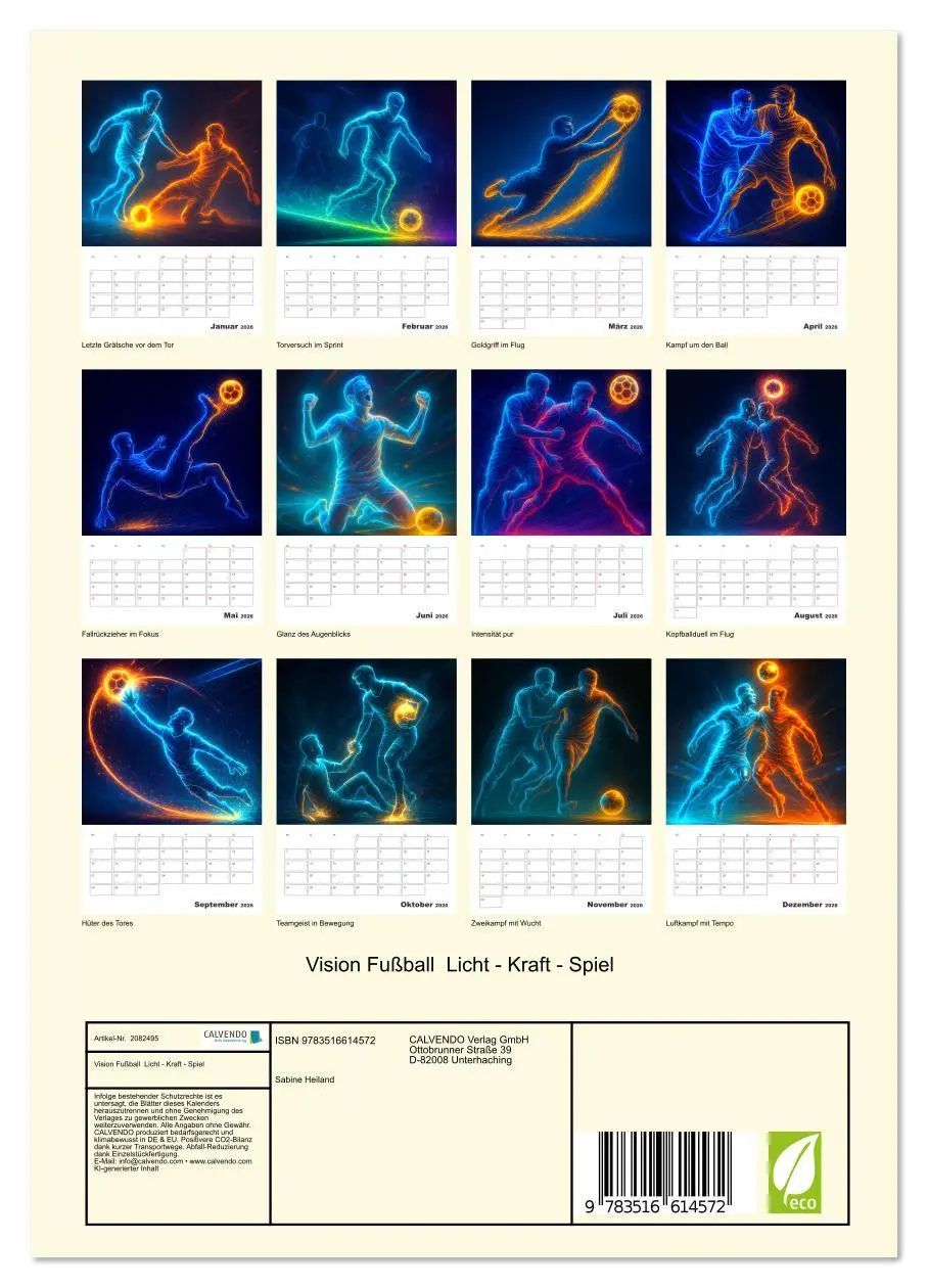 Bild: 9783516614572 | Vision Fußball Licht - Kraft - Spiel (Wandkalender 2026 DIN A4...