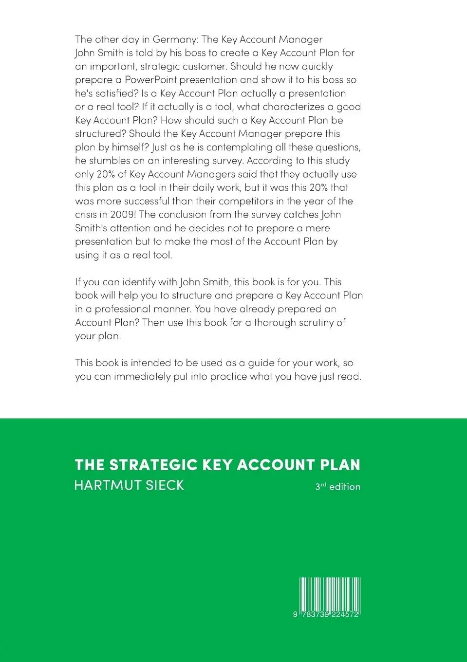 Rückseite: 9783739224572 | The Strategic Key Account Plan | Hartmut Sieck | Taschenbuch | 172 S.