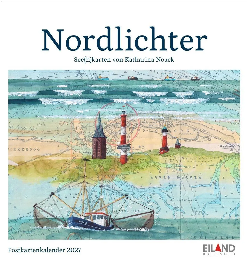 Cover: 9783964024572 | Nordlichter - See(h)karten Postkartenkalender 2027 | Katharina Noack