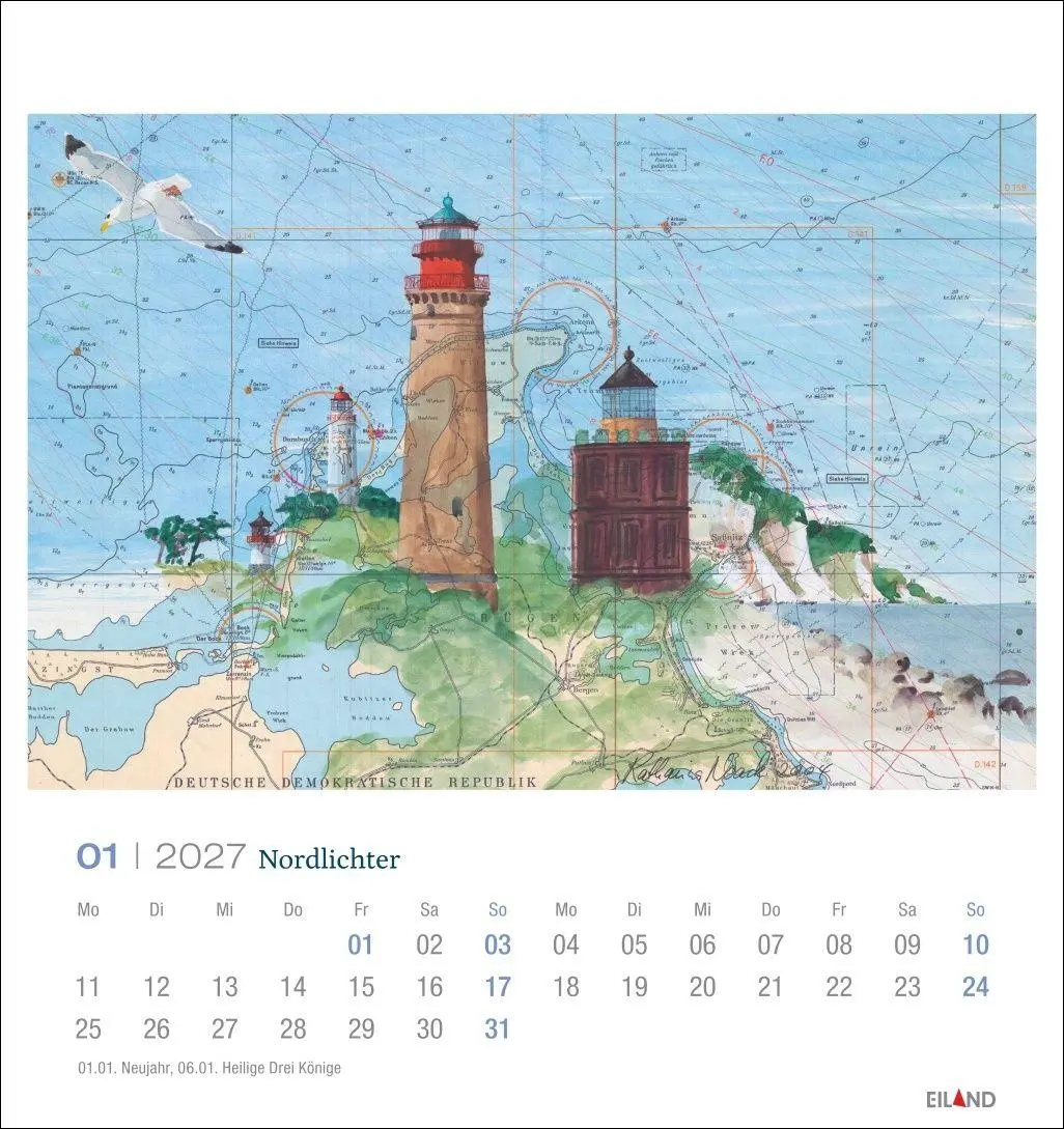 Bild: 9783964024572 | Nordlichter - See(h)karten Postkartenkalender 2027 | Katharina Noack