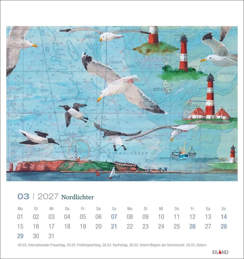 Bild: 9783964024572 | Nordlichter - See(h)karten Postkartenkalender 2027 | Katharina Noack
