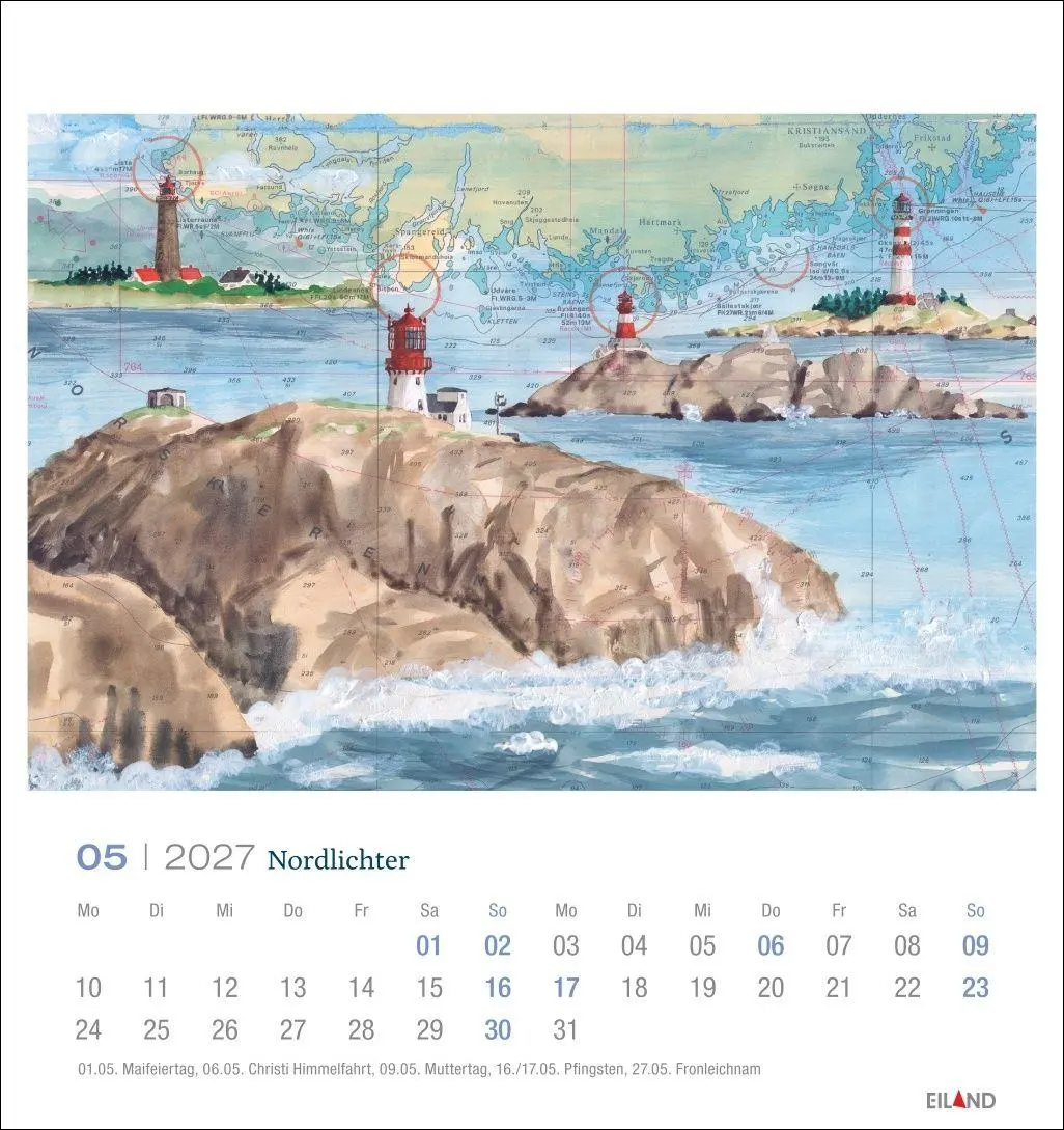 Bild: 9783964024572 | Nordlichter - See(h)karten Postkartenkalender 2027 | Katharina Noack