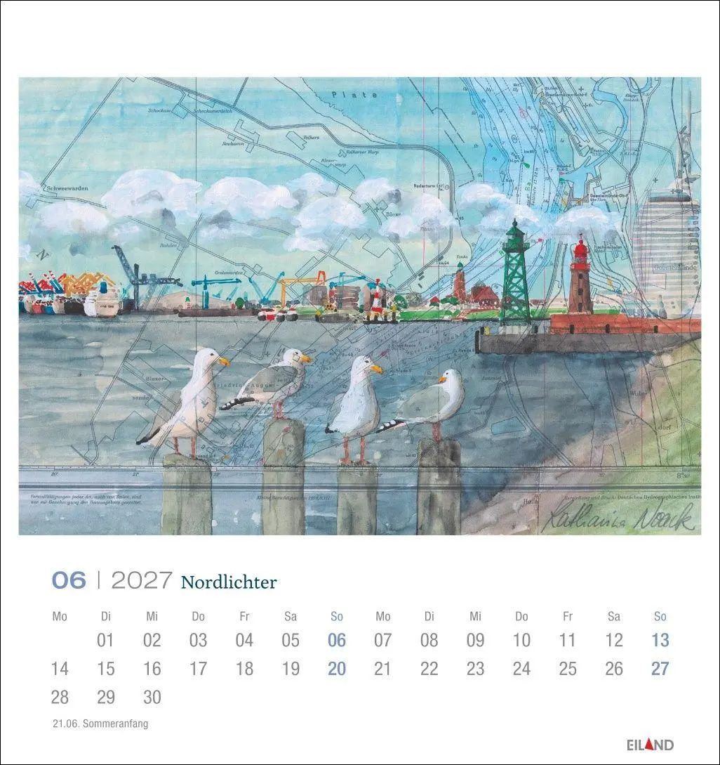 Bild: 9783964024572 | Nordlichter - See(h)karten Postkartenkalender 2027 | Katharina Noack