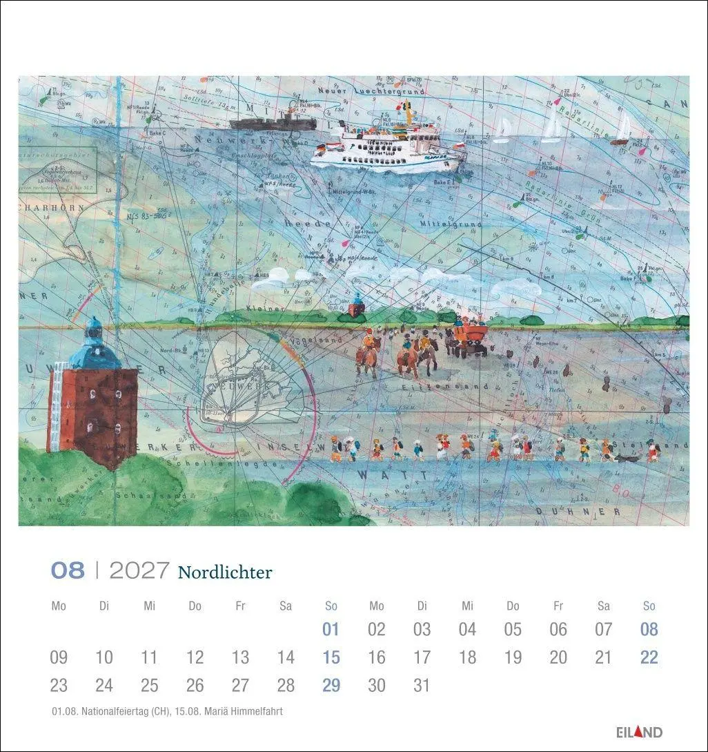 Bild: 9783964024572 | Nordlichter - See(h)karten Postkartenkalender 2027 | Katharina Noack