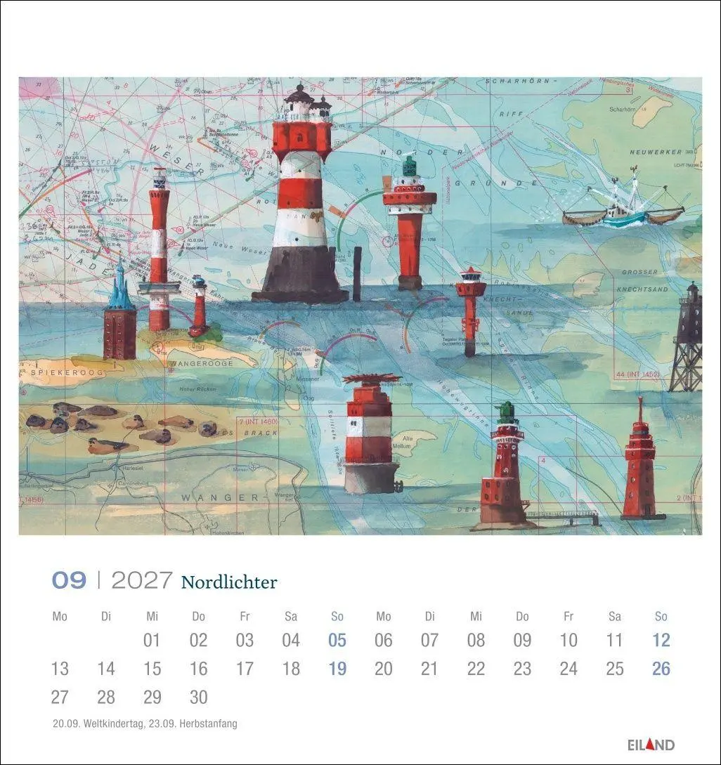 Bild: 9783964024572 | Nordlichter - See(h)karten Postkartenkalender 2027 | Katharina Noack