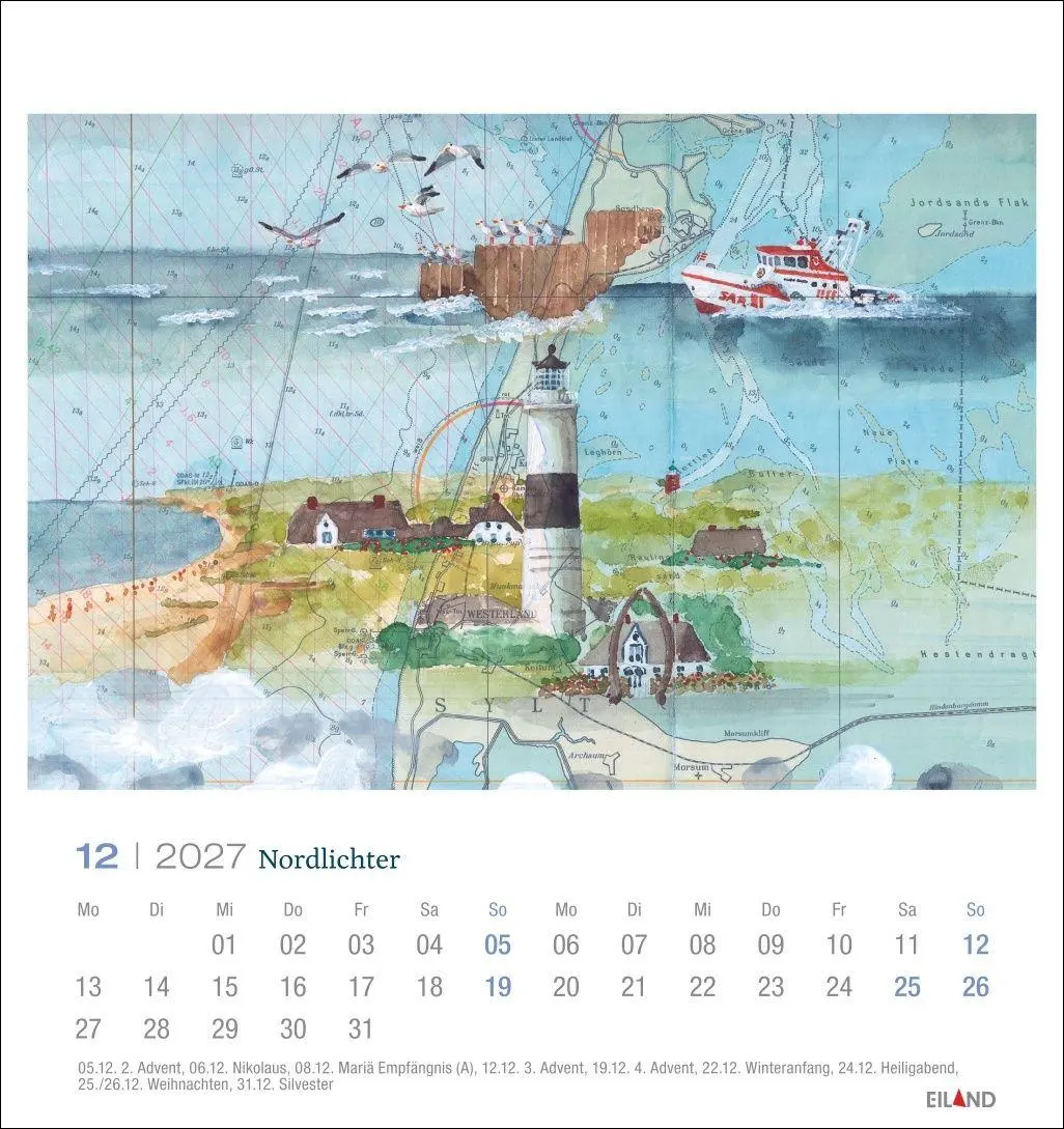 Bild: 9783964024572 | Nordlichter - See(h)karten Postkartenkalender 2027 | Katharina Noack