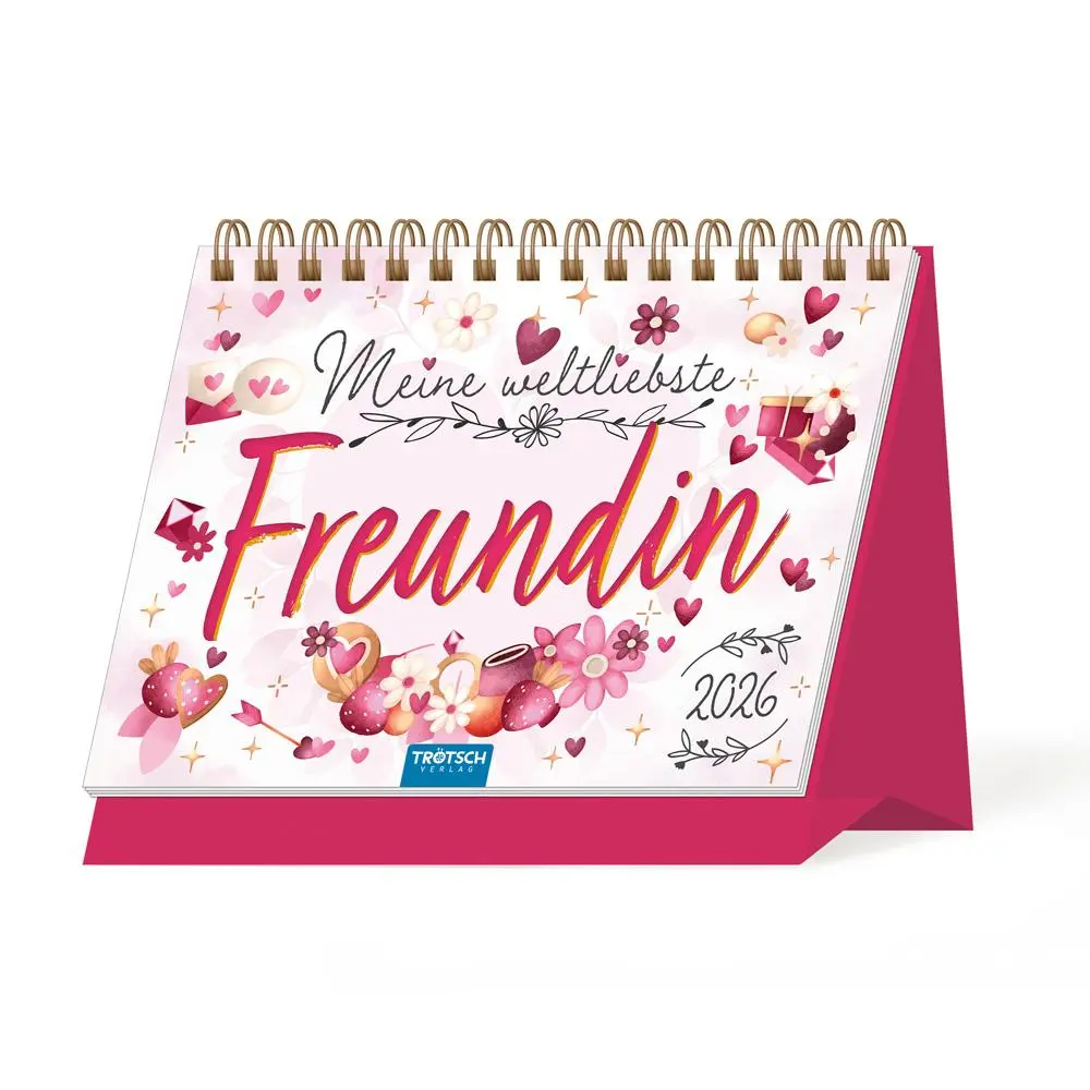 Cover: 9783988024572 | Trötsch Aufstellkalender Meine weltliebste Freundin 2026 | KG | XXIV