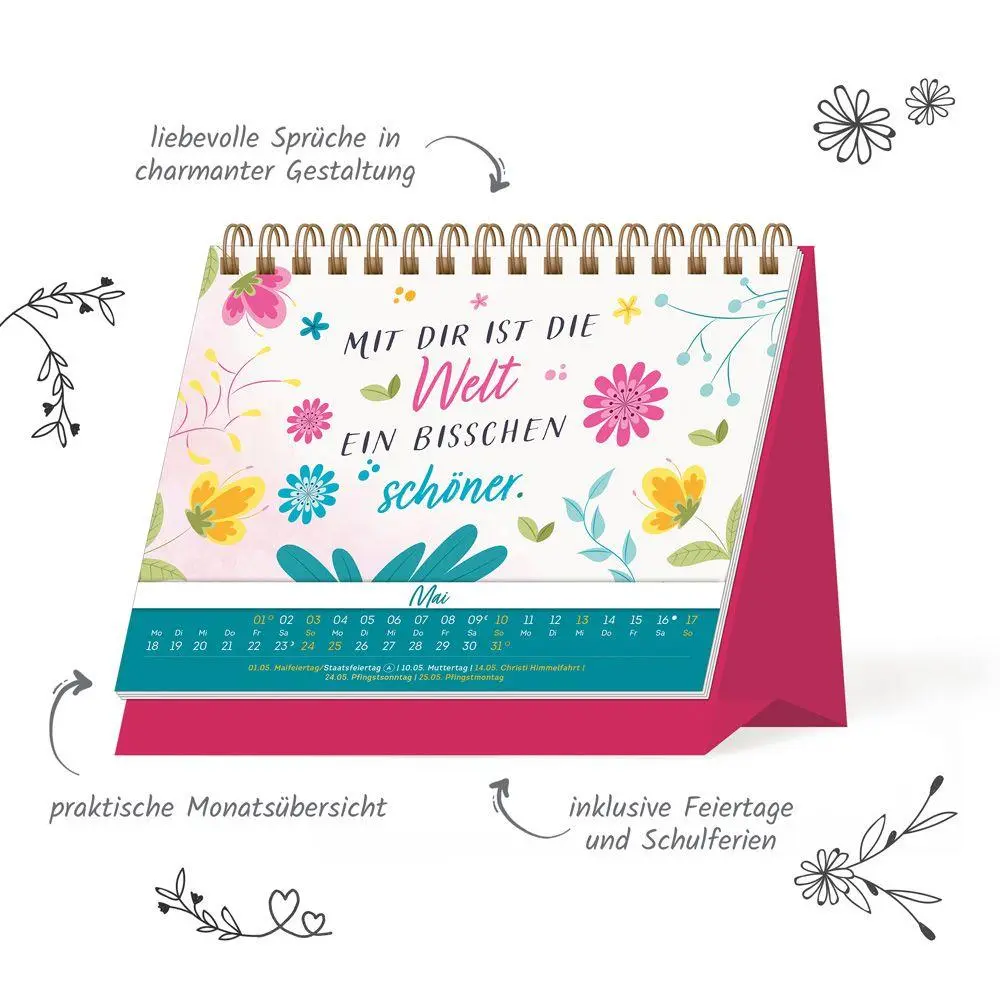 Bild: 9783988024572 | Trötsch Aufstellkalender Meine weltliebste Freundin 2026 | KG | XXIV