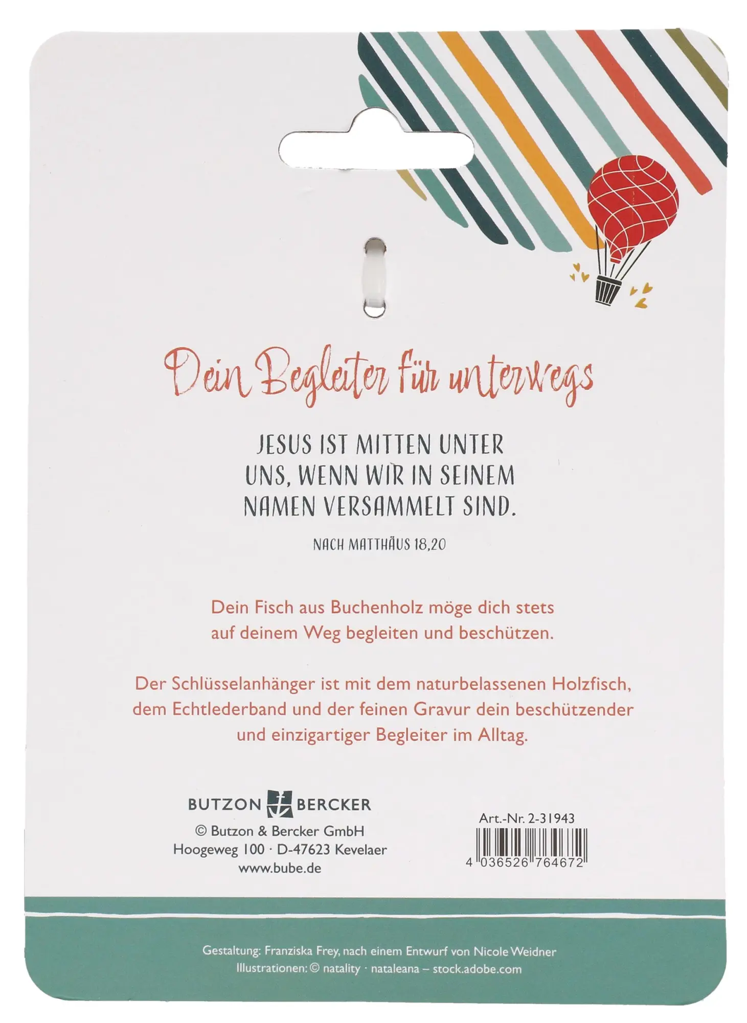 Rückseite: 4036526764672 | Und Jesus mitten unter uns. Schlüsselanhänger | 2-31943 | Deutsch