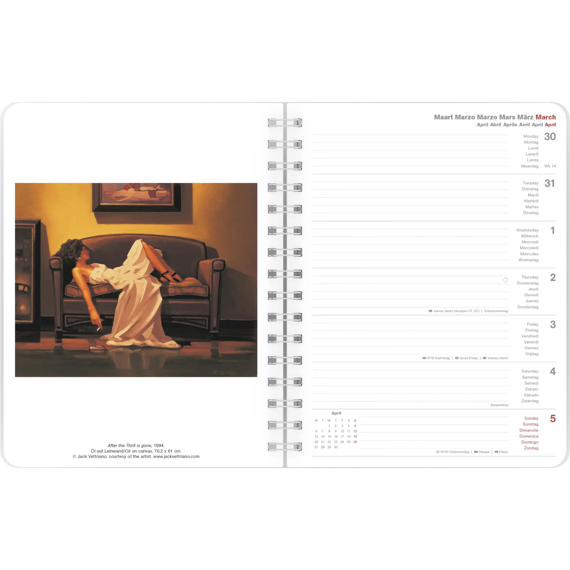 Bild: 4069095004672 | Jack Vettriano 2026 - Diary - Buchkalender - Taschenkalender -...