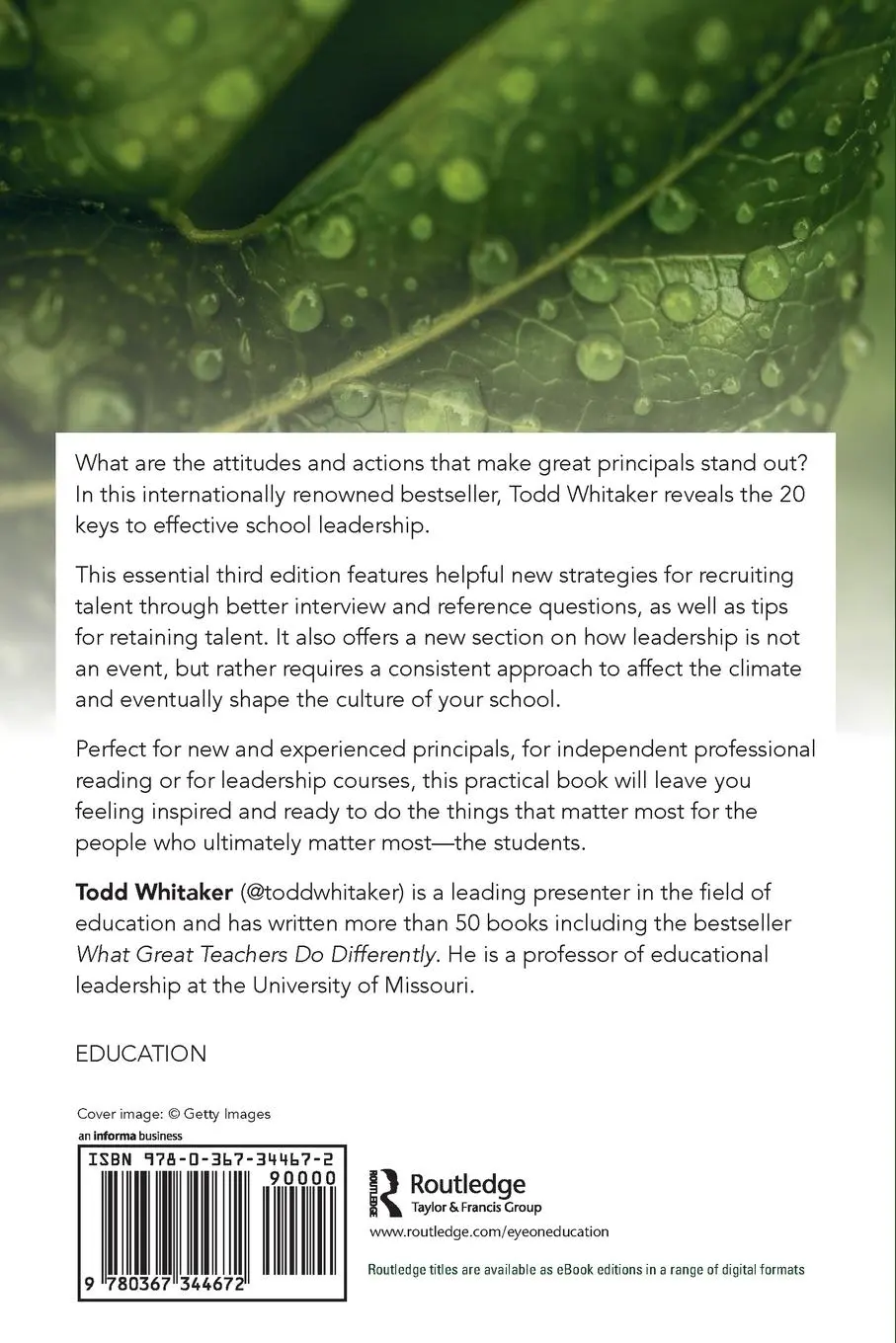 Rückseite: 9780367344672 | What Great Principals Do Differently | Twenty Things That Matter Most